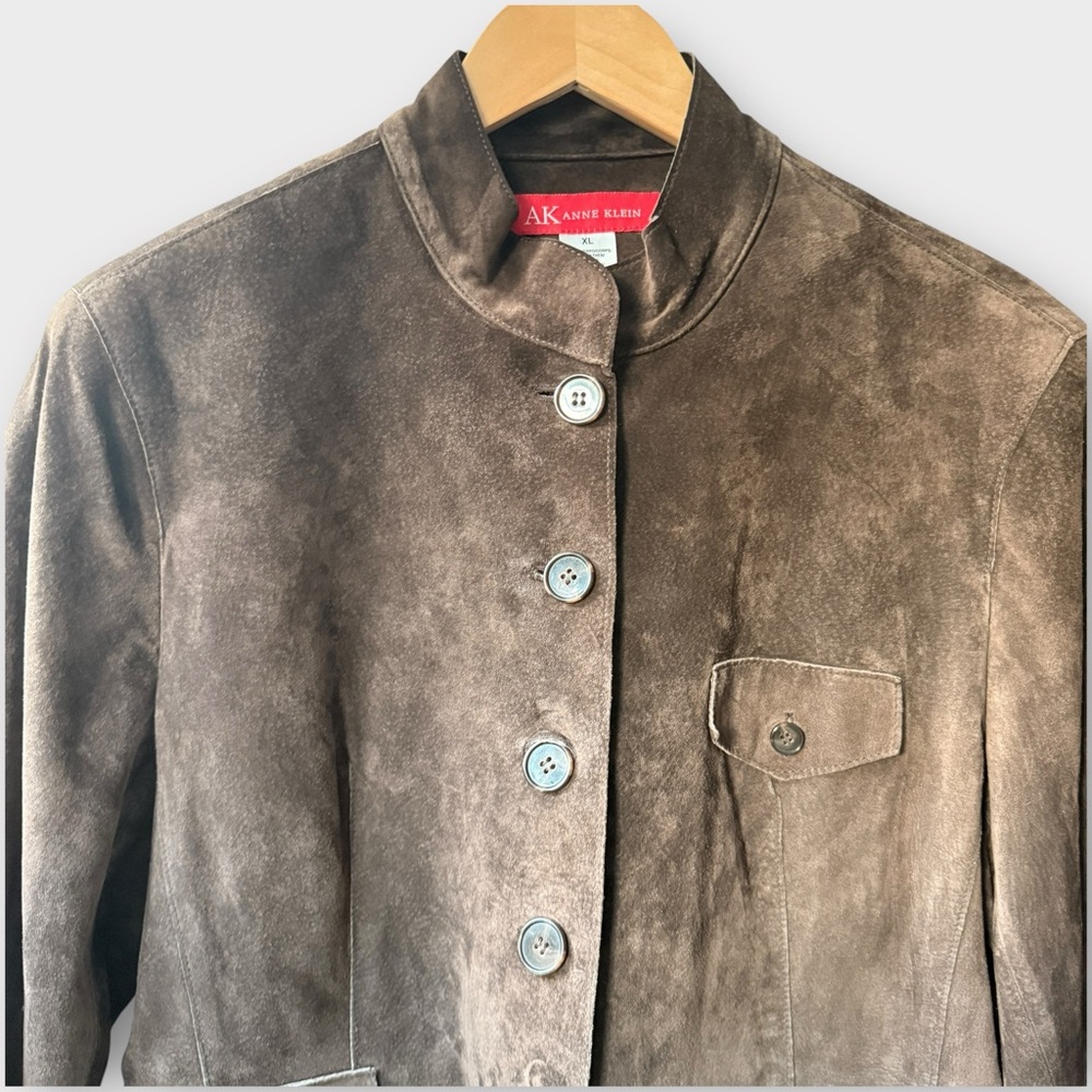 Anne Klein 100% Suede Leather Jacket – Size XL (Like New) - Picture 5 of 10